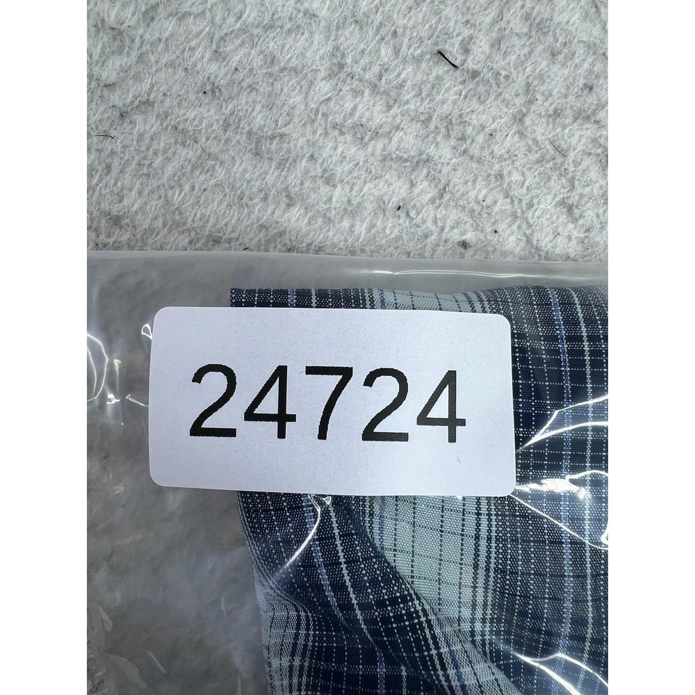 Simms Shirt Mens Medium Blue Plaid Long Sleeve Pearl Snap Fishing Outdoor Casual - Picture 9 of 9